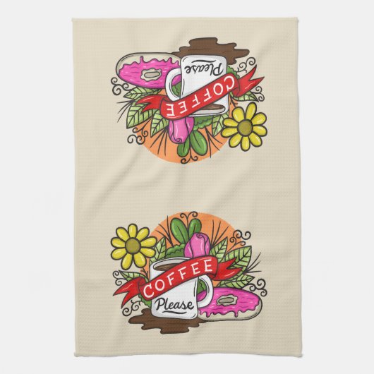 Koffie alsjeblieft theedoek (Verticaal)