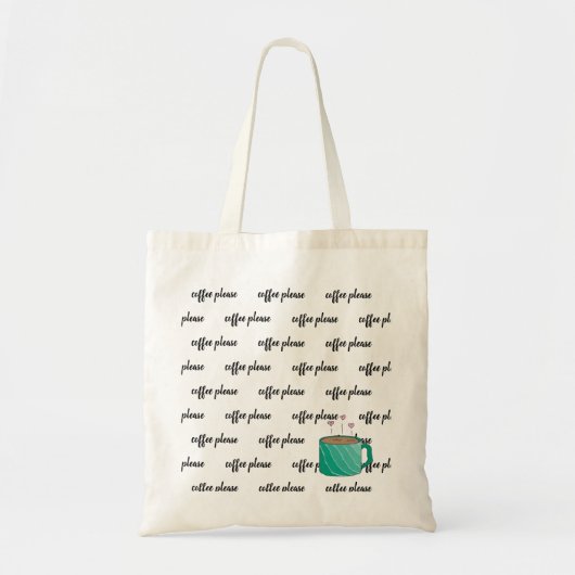 Koffie alsjeblieft tote bag (Voorkant)