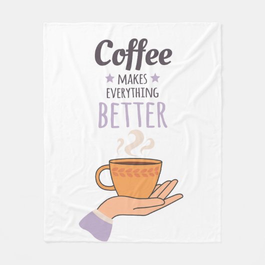 Koffie alstublieft fleece deken (Voorkant)