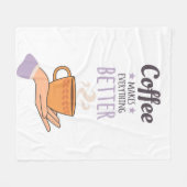Koffie alstublieft fleece deken (Voorkant (Horizontaal))