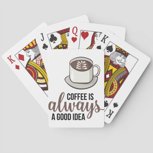 Koffie Altijd Een Goed Idee Pokerkaarten (Achterkant)