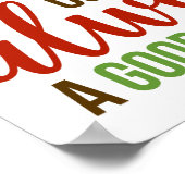 Koffie altijd goed idee Poster Groene Cup (Hoek)