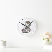 Koffie altijd goed idee ronde klok (Huis)