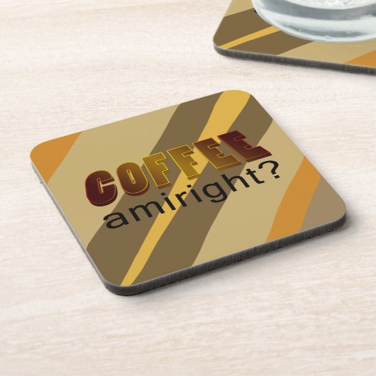 Koffie Amiright? Bier Onderzetter (Linkerzijde)