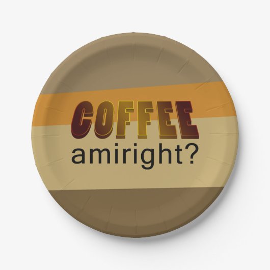Koffie Amiright? Papieren Bordje (Voorkant)