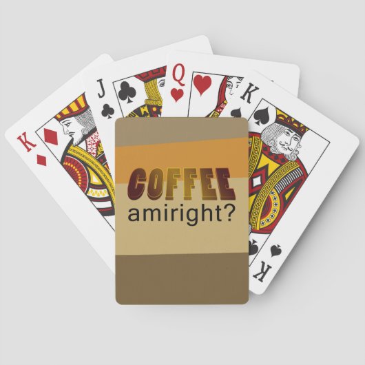 Koffie Amiright? Pokerkaarten (Achterkant)