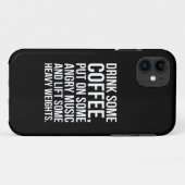 Koffie, Angry Music, Zware gewichten - Funny Worko Case-Mate iPhone Case (Achterkant (horizontaal))