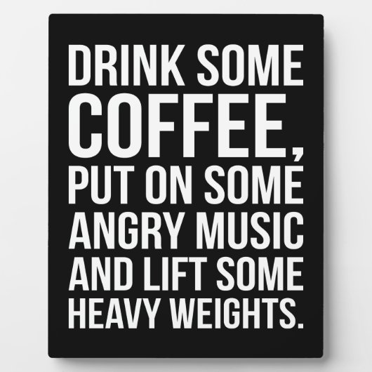 Koffie, Angry Music, Zware gewichten - Funny Worko Fotoplaat (Voorkant)