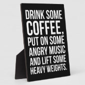 Koffie, Angry Music, Zware gewichten - Funny Worko Fotoplaat (Zijkant)
