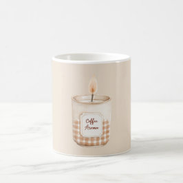 Koffie Aroma Crème Geruite Kaars Koffiemok