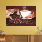 Koffie Aroma Waterverf Print Wall Art (Insitu (Woonkamer))