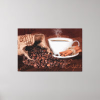 Koffie Aroma Waterverf Print Wall Art