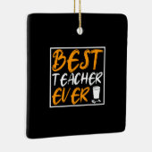 Koffie art beste leraar ooit keramisch ornament (Rechts)