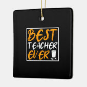 Koffie art beste leraar ooit keramisch ornament (Links)