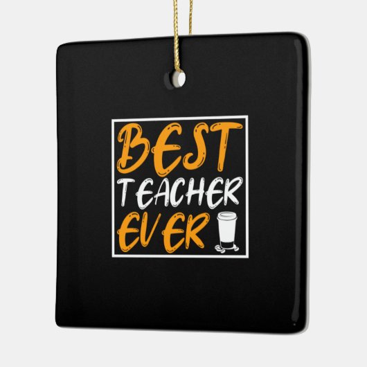 Koffie art beste leraar ooit keramisch ornament (Links)