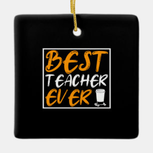 Koffie art beste leraar ooit keramisch ornament