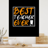 Koffie art beste leraar ooit poster (Keuken)