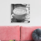 Koffie Art Black en White Canvas Afdruk (Insitu (Woonkamer))