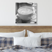 Koffie Art Black en White Canvas Afdruk (Insitu (Slaapkamer))