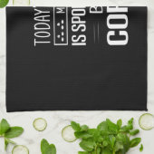 Koffie Art de Good Mood van vandaag Theedoek (Gevouwen)