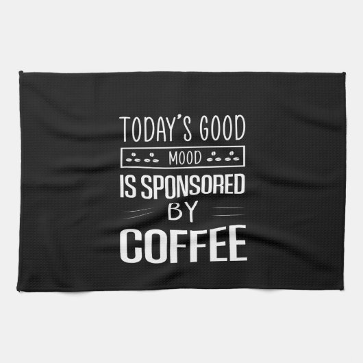 Koffie Art de Good Mood van vandaag Theedoek (Horizontaal)
