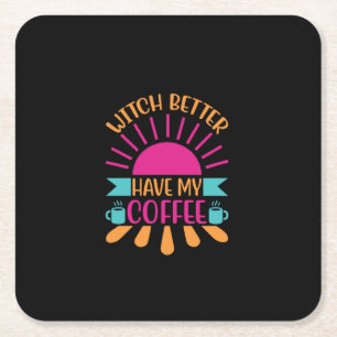 Koffie-art-heks kan beter mijn koffie hebben kartonnen onderzetters