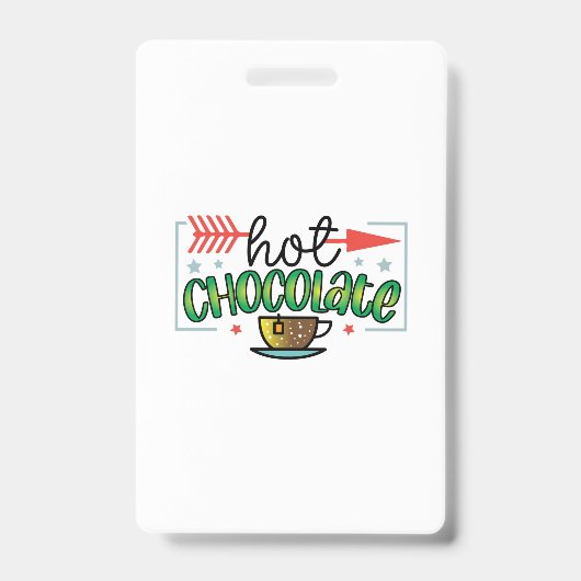 Koffie Art Hete Chocolade Badge (Voorzijde)