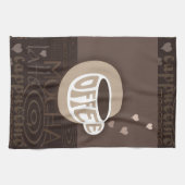 Koffie Art Keuken Handdoek (Horizontaal)