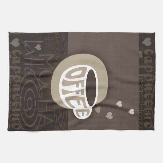 Koffie Art Keuken Handdoek (Horizontaal)