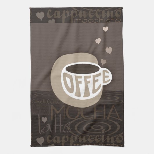 Koffie Art Keuken Handdoek (Verticaal)