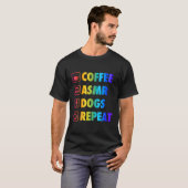 Koffie Asmr Honden Herhaal het leven Eenvoudige ba T-shirt (Voorkant volledig)