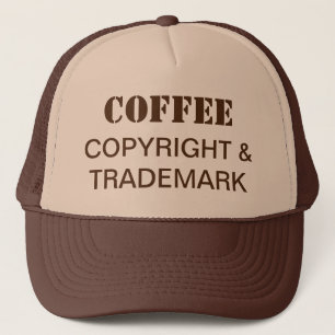 Koffie, auteursrecht en handelsmerk Trucker Hat Pet