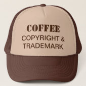 Koffie, auteursrecht en handelsmerk Trucker Hat Trucker Pet (Voorkant)