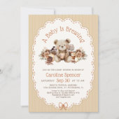 Koffie Baby Borrel Uitnodiging (Voorkant)