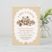 Koffie Baby Borrel Uitnodiging (Staand voorkant)