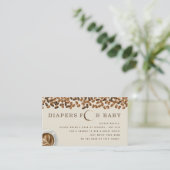 Koffie Baby breekt Baby shower luierspoeling Informatiekaartje (Staand voorkant)