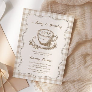 Koffie Baby Brouwt Latte Baby Shower Kaart