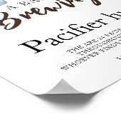 Koffie baby fopspeen Hunt baby shower spel Poster (Hoek)