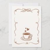 Koffie Baby is Baby shower brouwen Kaart (Achterkant)