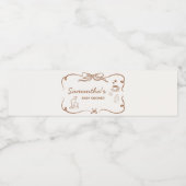 Koffie Baby is Baby shower brouwen Waterfles Etiket (Enkel label)