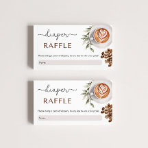 Koffie Baby shower - Baby is brouwen Luier Raffle
