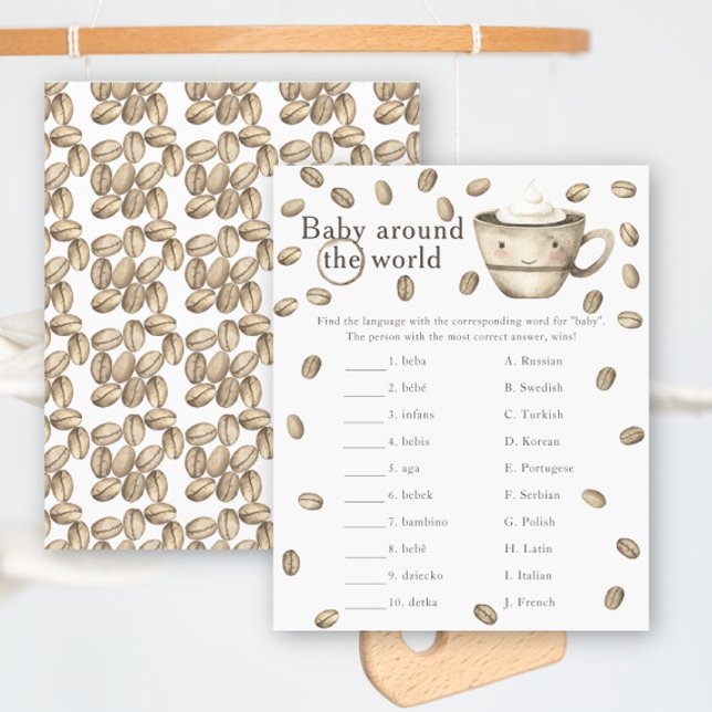 Koffie baby shower - Baby rond de wereld spel (Creator heeft geüpload)