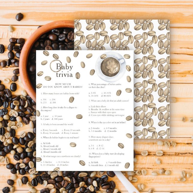 Koffie baby shower - Baby Trivia Game (Creator heeft geüpload)