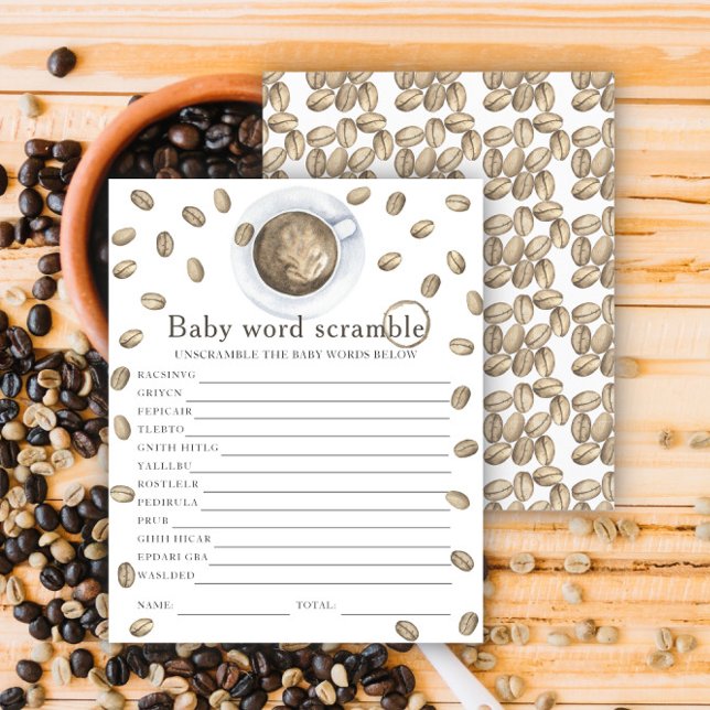 Koffie baby shower - Baby Word Scramble (Creator heeft geüpload)
