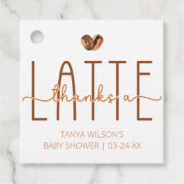 Koffie Baby shower Bedankt A Latte Bedankjes Labels