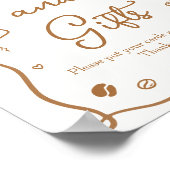 Koffie Baby shower Boeken & Geschenken Poster (Hoek)