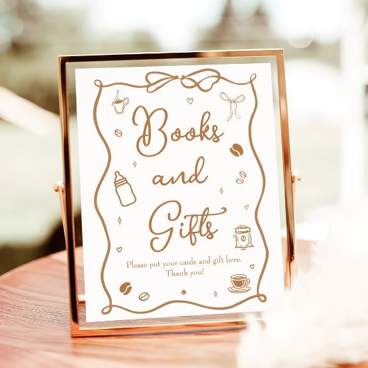 Koffie Baby shower Boeken & Geschenken Poster