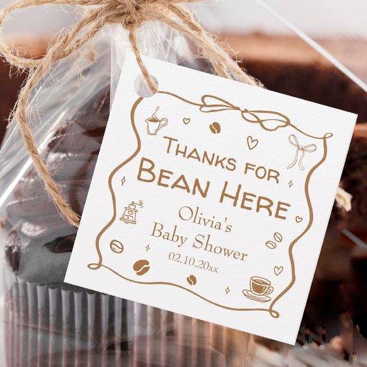 Koffie Baby shower Dank u Bedankjes Labels