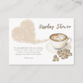 Koffie Baby shower Display douche Informatiekaartje (Voorkant)