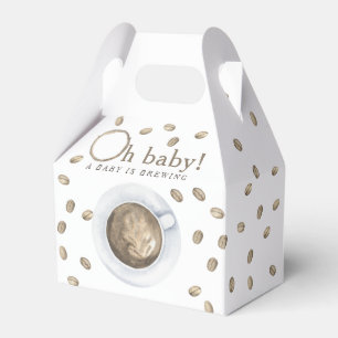 Koffie Baby shower - Een baby is brouwen Bedankdoosjes